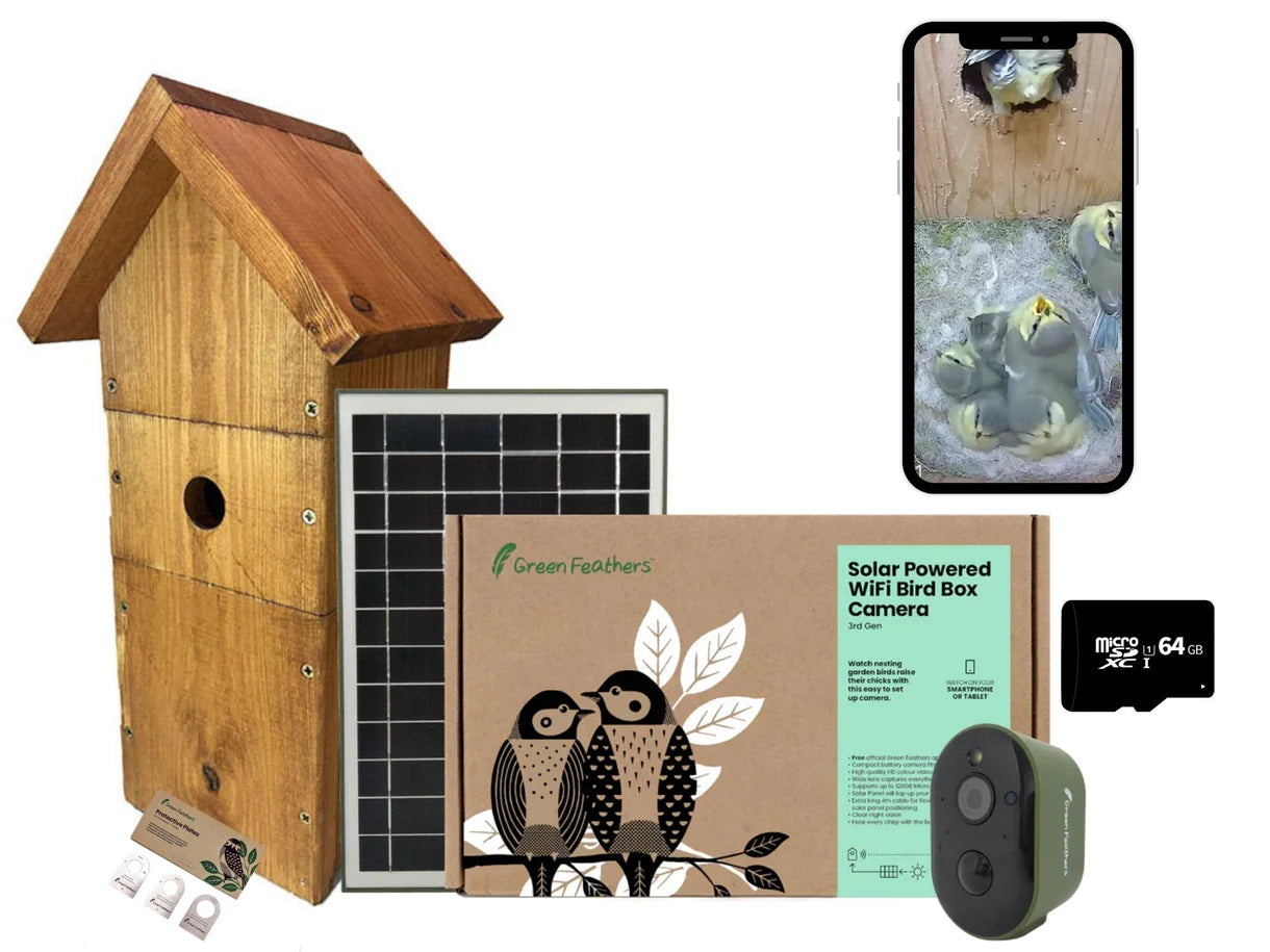 Bird Box Solar Powered Exterior Camera Solar Powered Wifi Camera