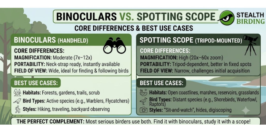 Binoculars vs Spotting Scope: Which Do Birders Really Need?