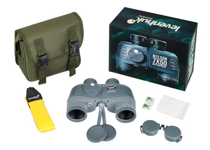 Levenhuk Nelson 7x50 Binoculars with Reticle and Compass